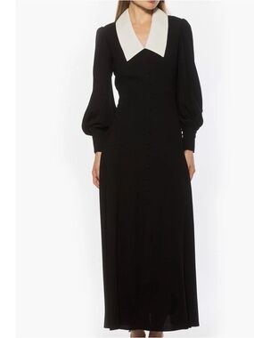 NWOT Alexis Admor Kate Collared Long Sleeve Maxi Dress